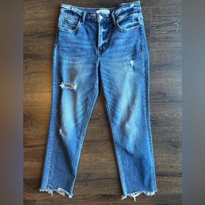 Women's Blue Straight Leg Jeans